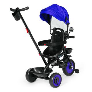 Northio  Passeggino triciclo per bambini 3 in 1 con sedile girevole, cappottina, blu, ECOTOYS 