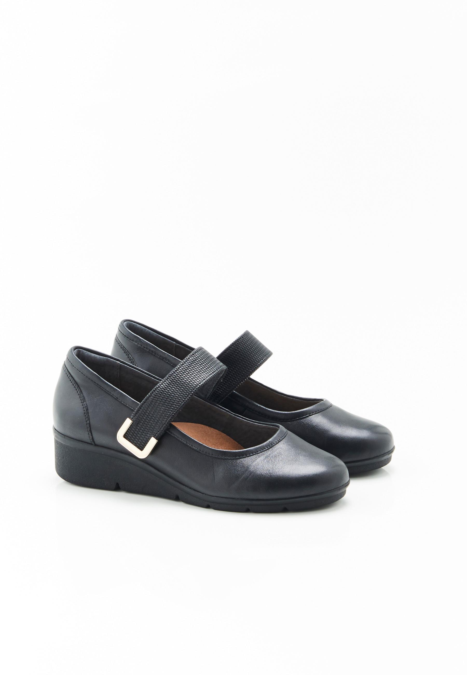 Image of Riemchenschuhe Mit Schnalle Amortyl Damen Schwarz 38
