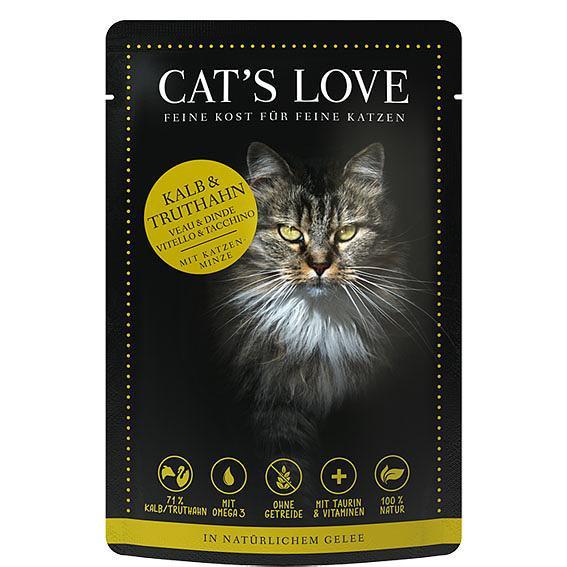 Cat's Love  Cat's Love Adult Vitello e tacchino, 85g 