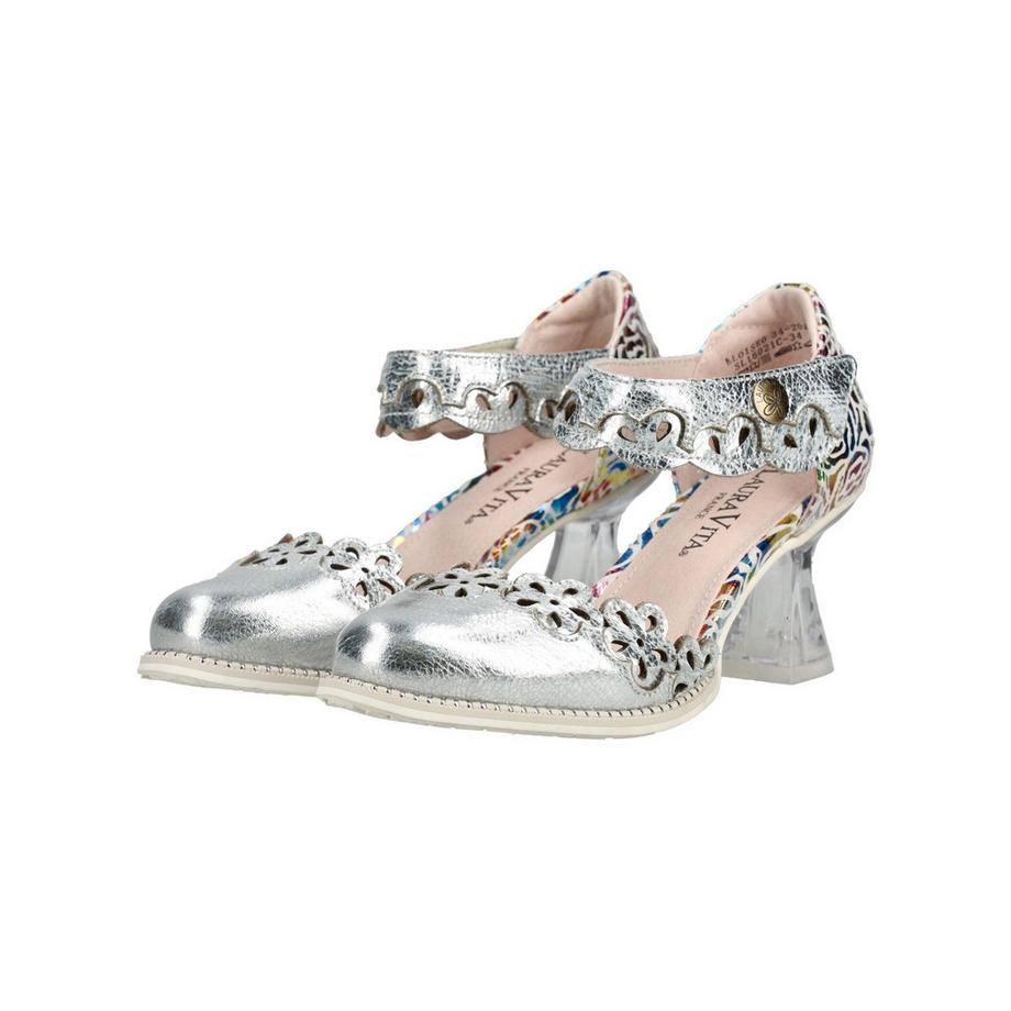Laura Vita Laser geschnittene Pumps mit klarem Absatz  