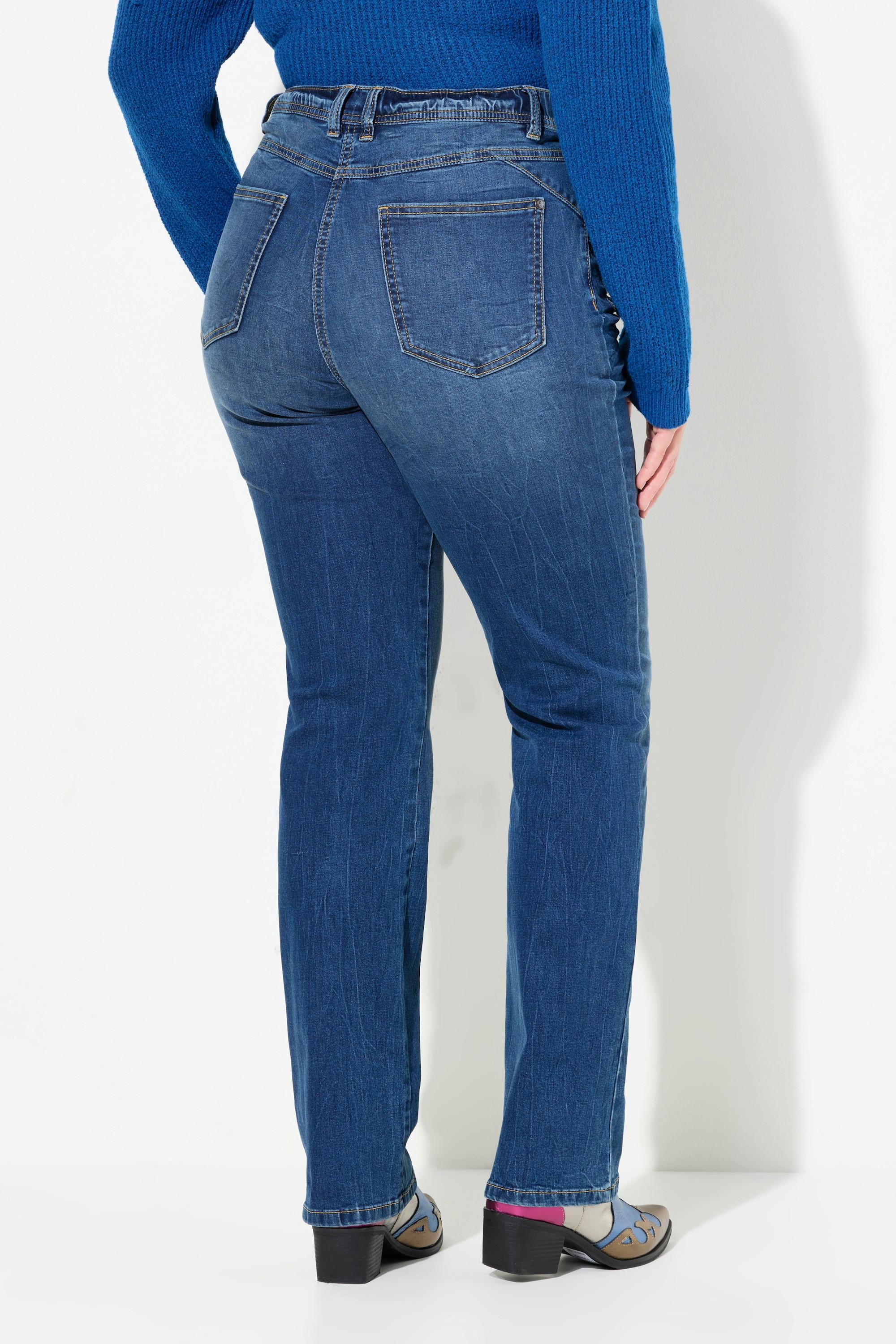 Ulla Popken  Jeans modello Mary con taglio della gamba ampio e cinque tasche 