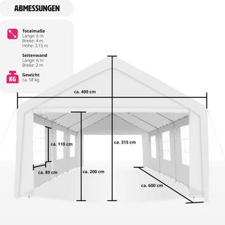 Tectake Pavillon Klicksystem  