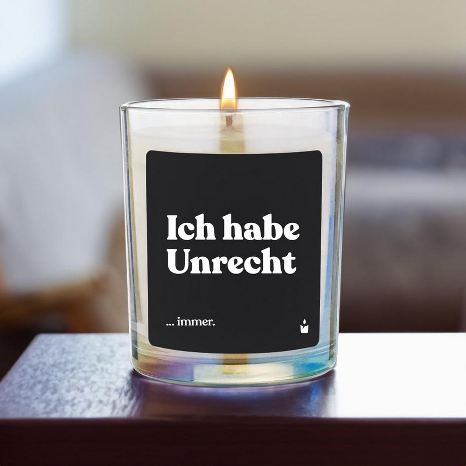 CandleHand Duftkerze Woody Ich habe Unrecht  