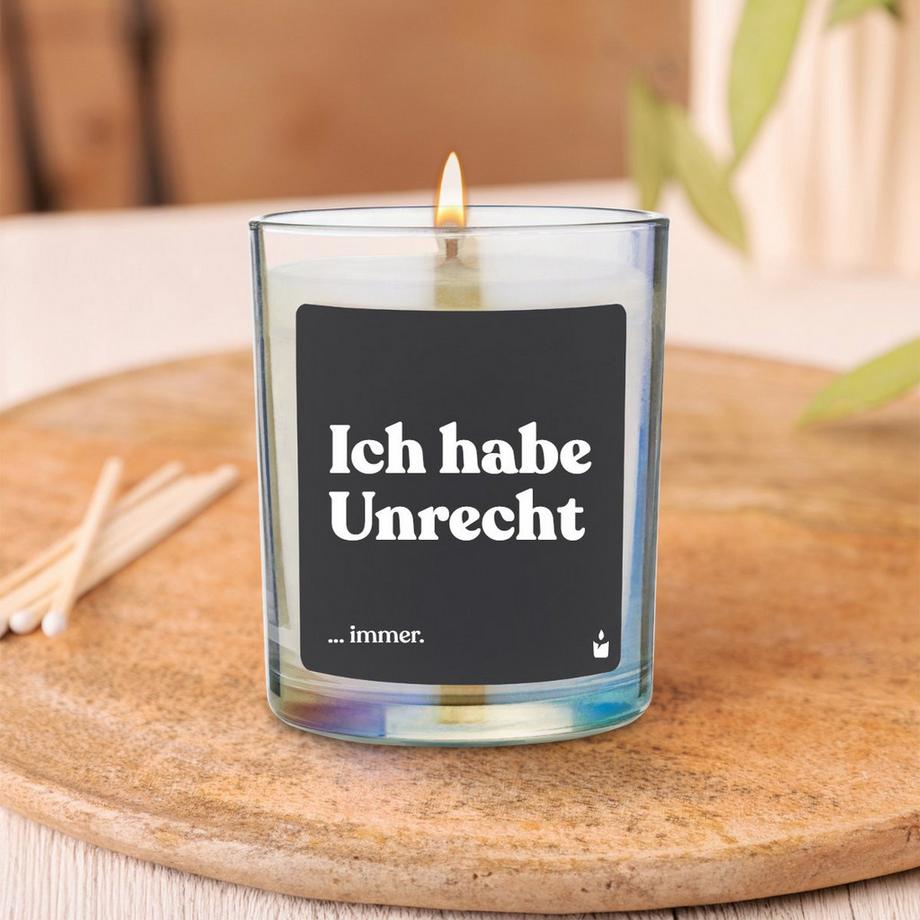 CandleHand Duftkerze Woody Ich habe Unrecht  