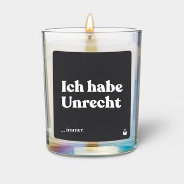 Duftkerze Woody Ich habe Unrecht