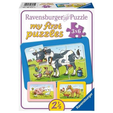 Ravensburger  Puzzle Ravensburger Gute Tierfreunde 3 X 6 Teile 