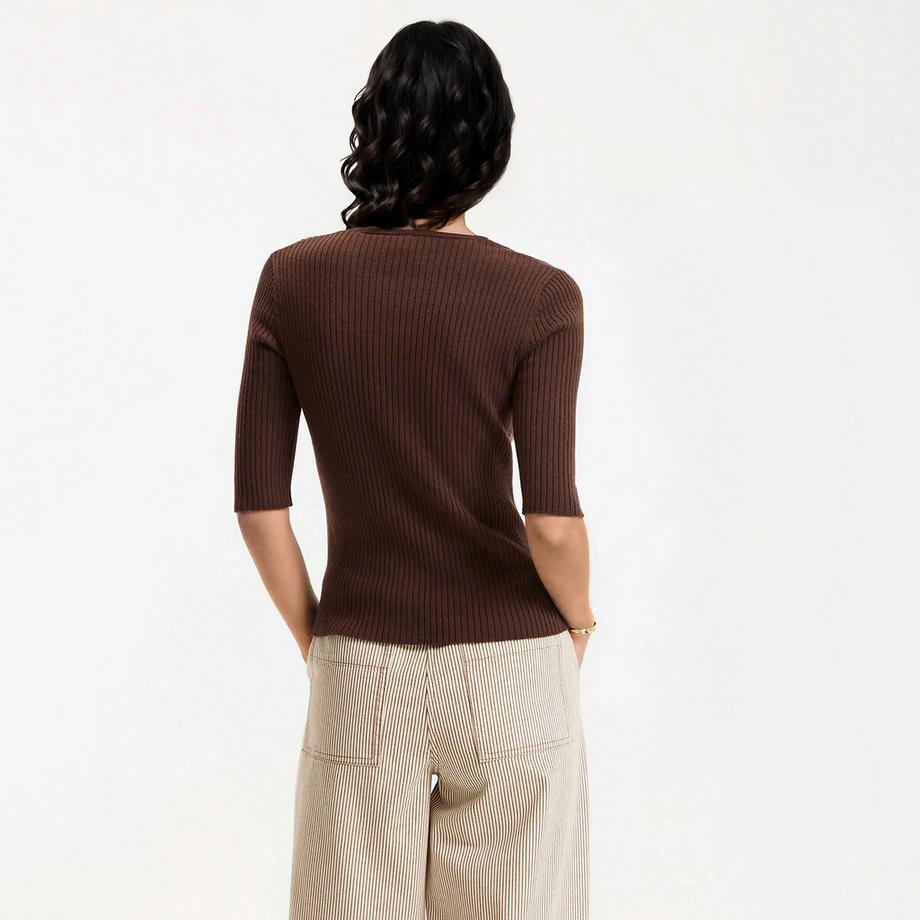 La Redoute Collections  Pullover mit Rundhalsausschnitt 