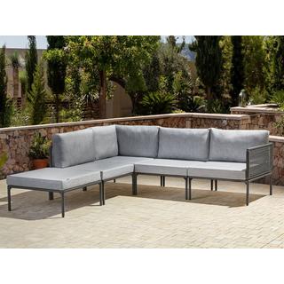 Beliani Set lounge pour jardin en Aluminium Industriel FORANO  