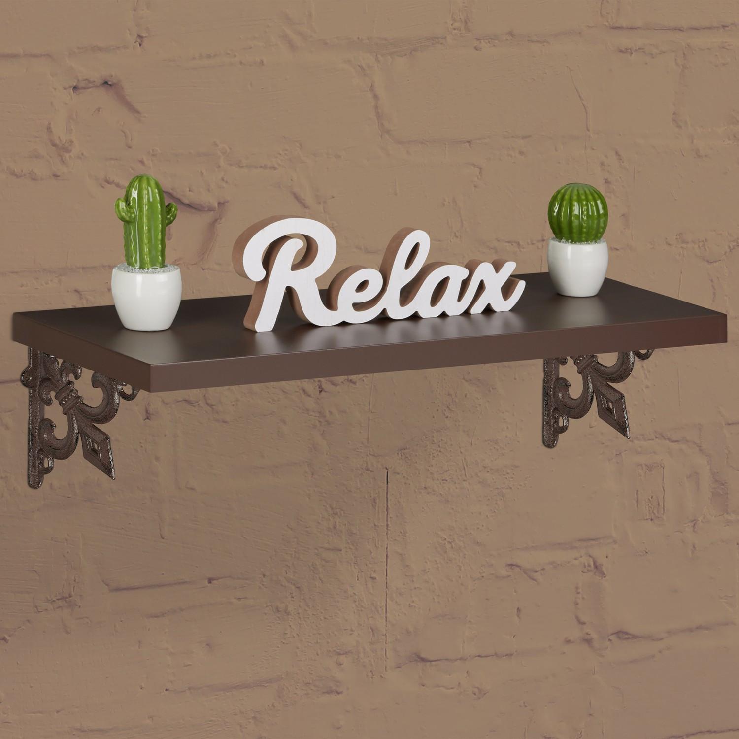 B2X 2x Regalträger mit französischer Lilie Gusseisen  