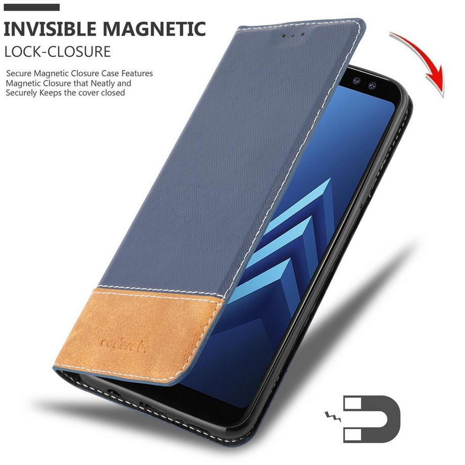 Cadorabo  Hülle für Samsung Galaxy A8 2018 Magnetverschluss, Standfunktion 