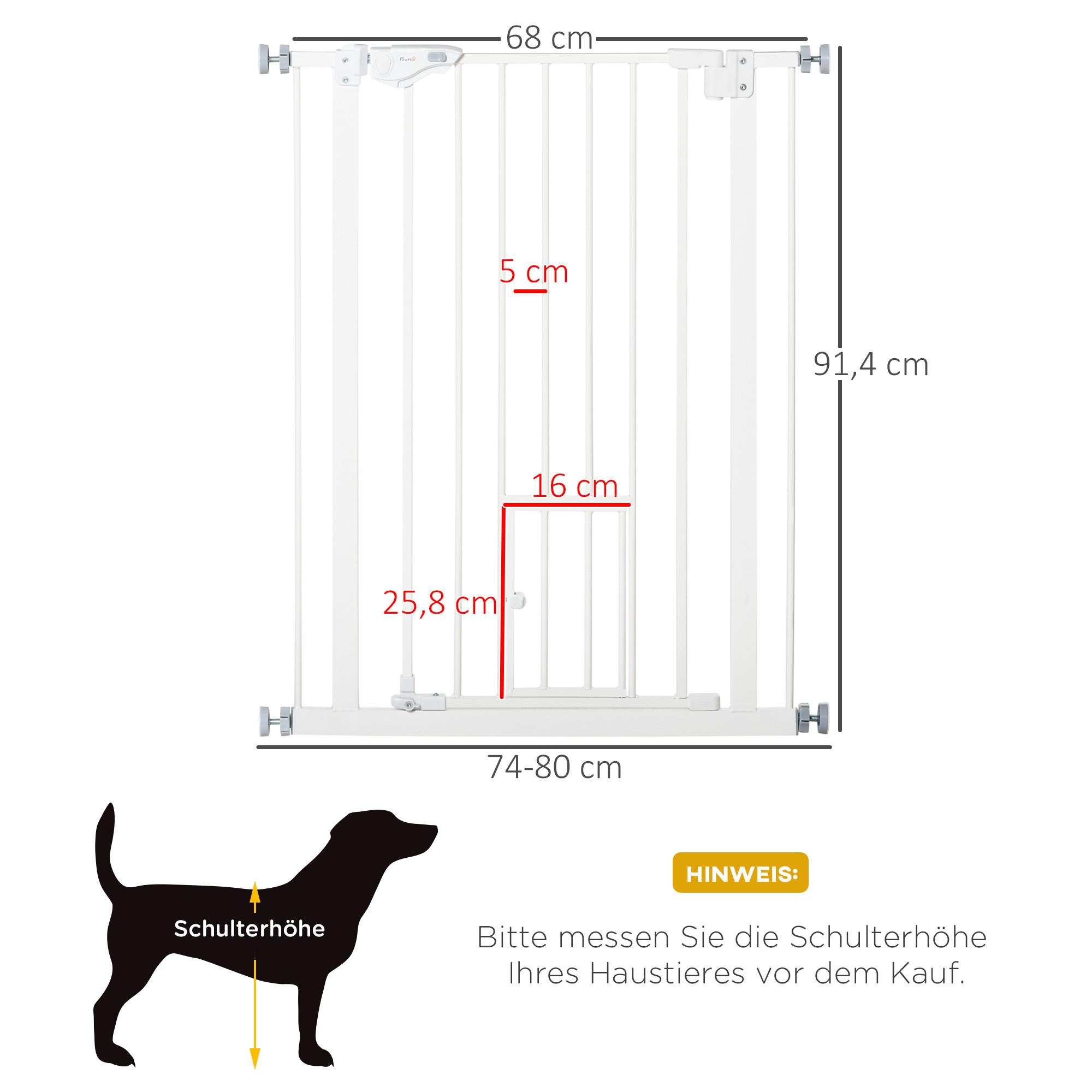 PawHut  Hunde Türschutzgitter 