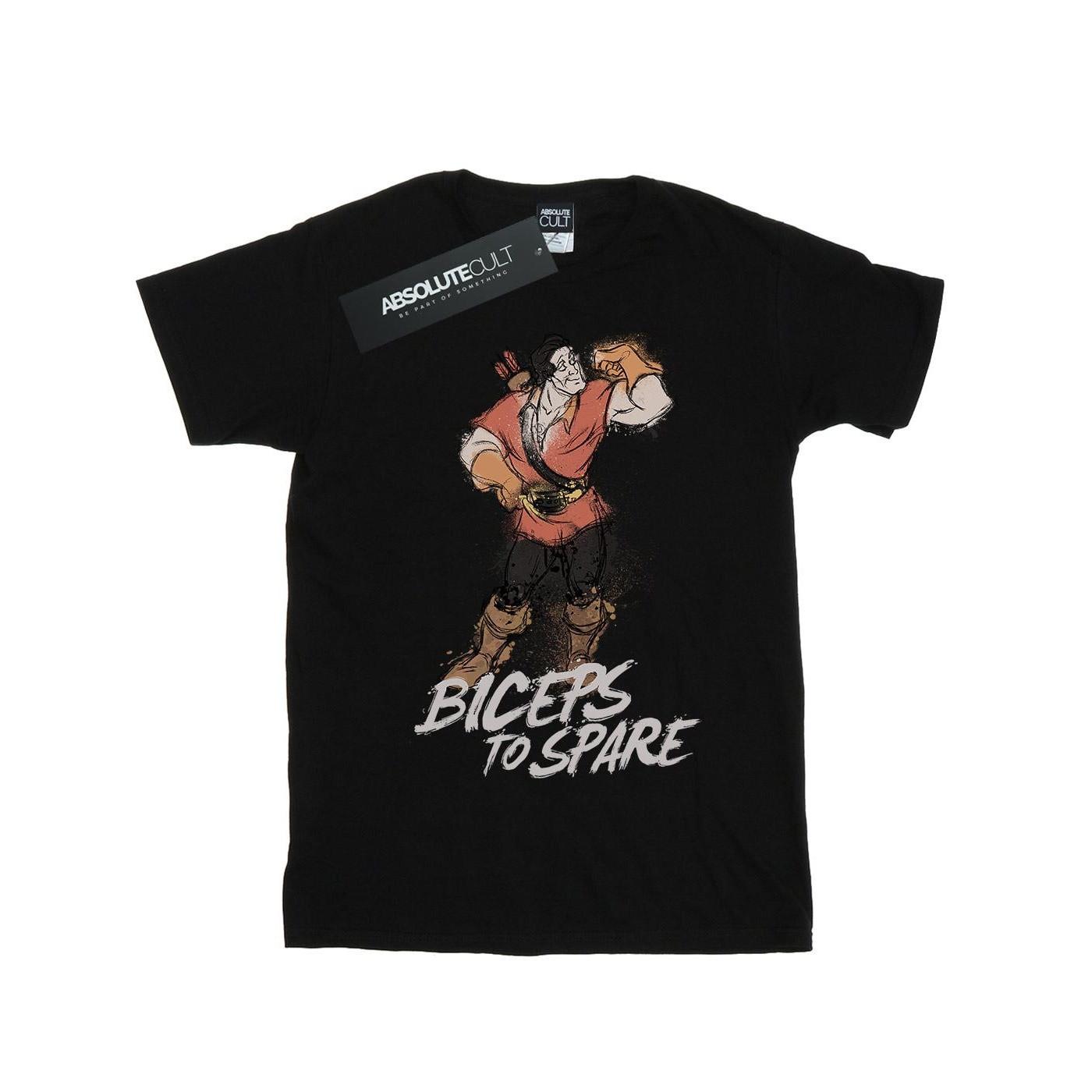 Image of Beauty And The Beast Gaston Biceps To Spare Tshirt Unisex Schwarz 128