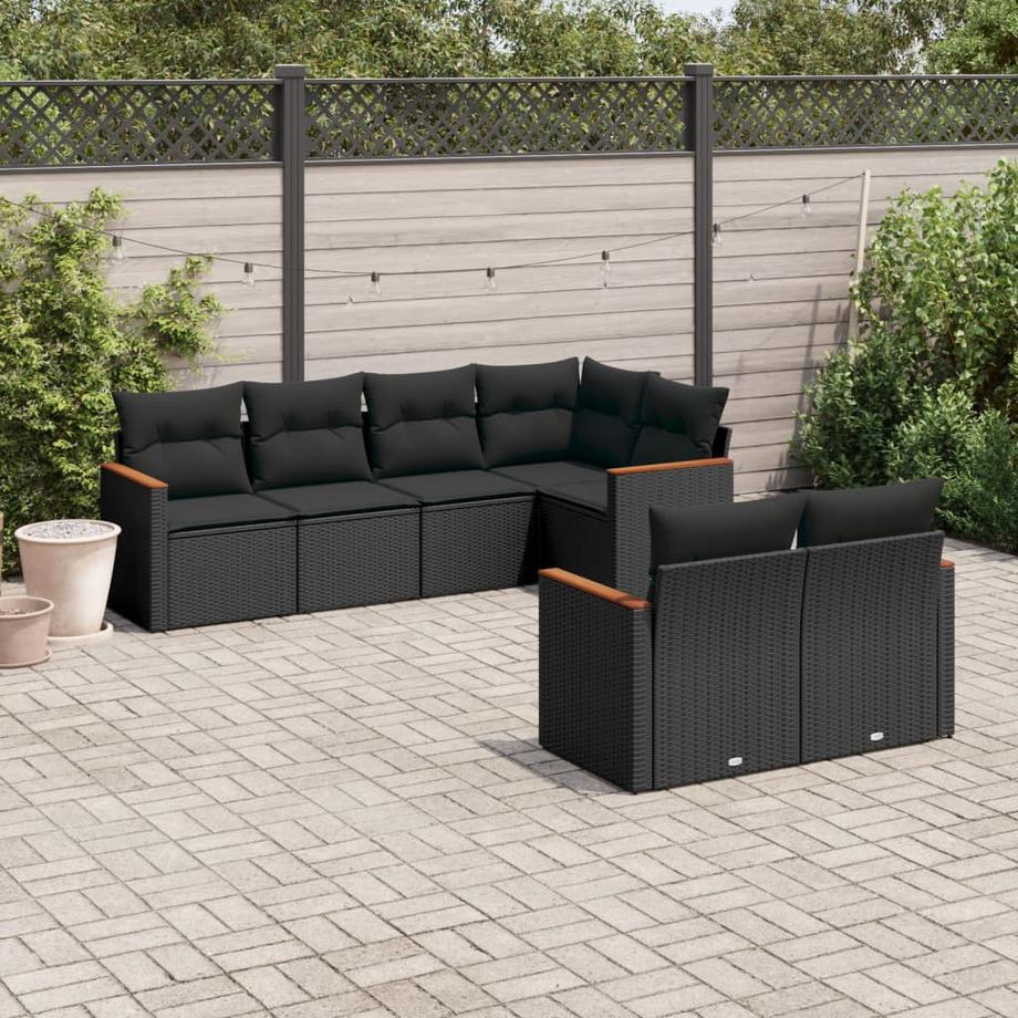 VidaXL set divano da giardino Polirattan  