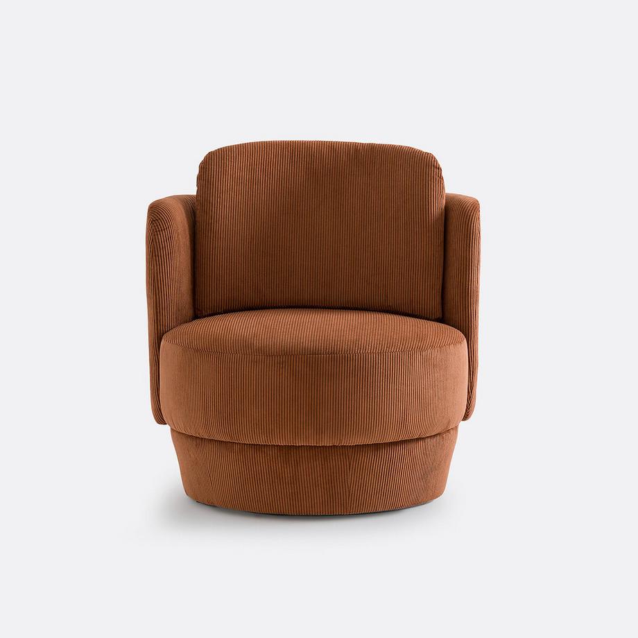 La Redoute Intérieurs Fauteuil rotatif velours côtelé  