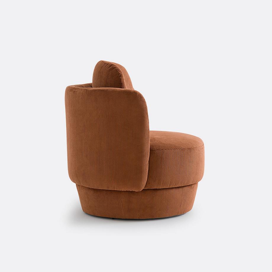 La Redoute Intérieurs Fauteuil rotatif velours côtelé  