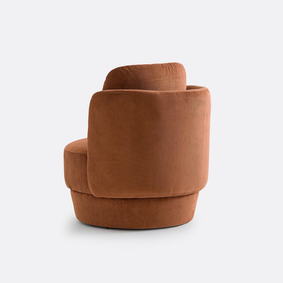 La Redoute Intérieurs Fauteuil rotatif velours côtelé  