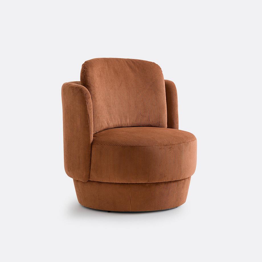 La Redoute Intérieurs Fauteuil rotatif velours côtelé  