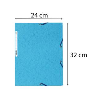 Exacompta Sammelmappe mit Gummizug, 3 Klappen und Etikett aus Colorspan-Karton 400g für Format DIN A4 - x 50  