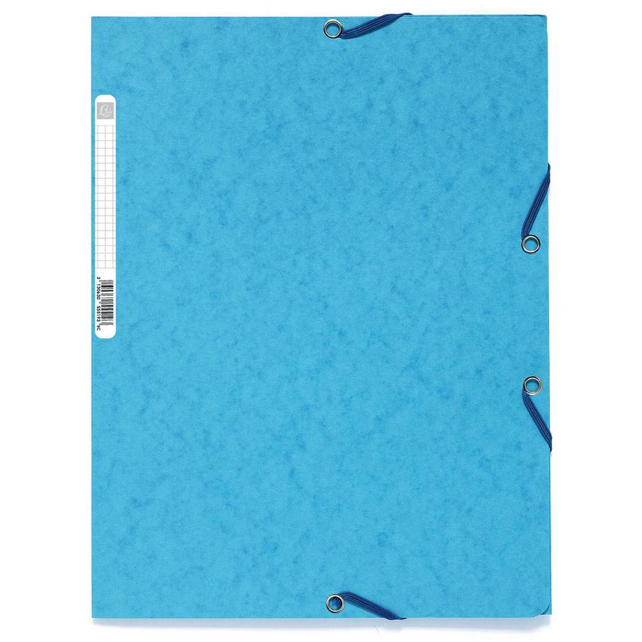 Exacompta Cartella 3 lembi con elastici cartoncino lustré 400g/mq - A4 - x 50  