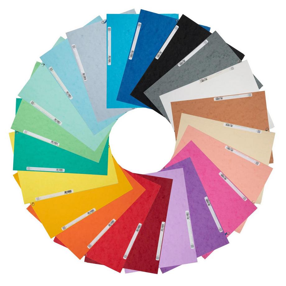 Exacompta Cartella 3 lembi con elastici cartoncino lustré 400g/mq - A4 - x 50  