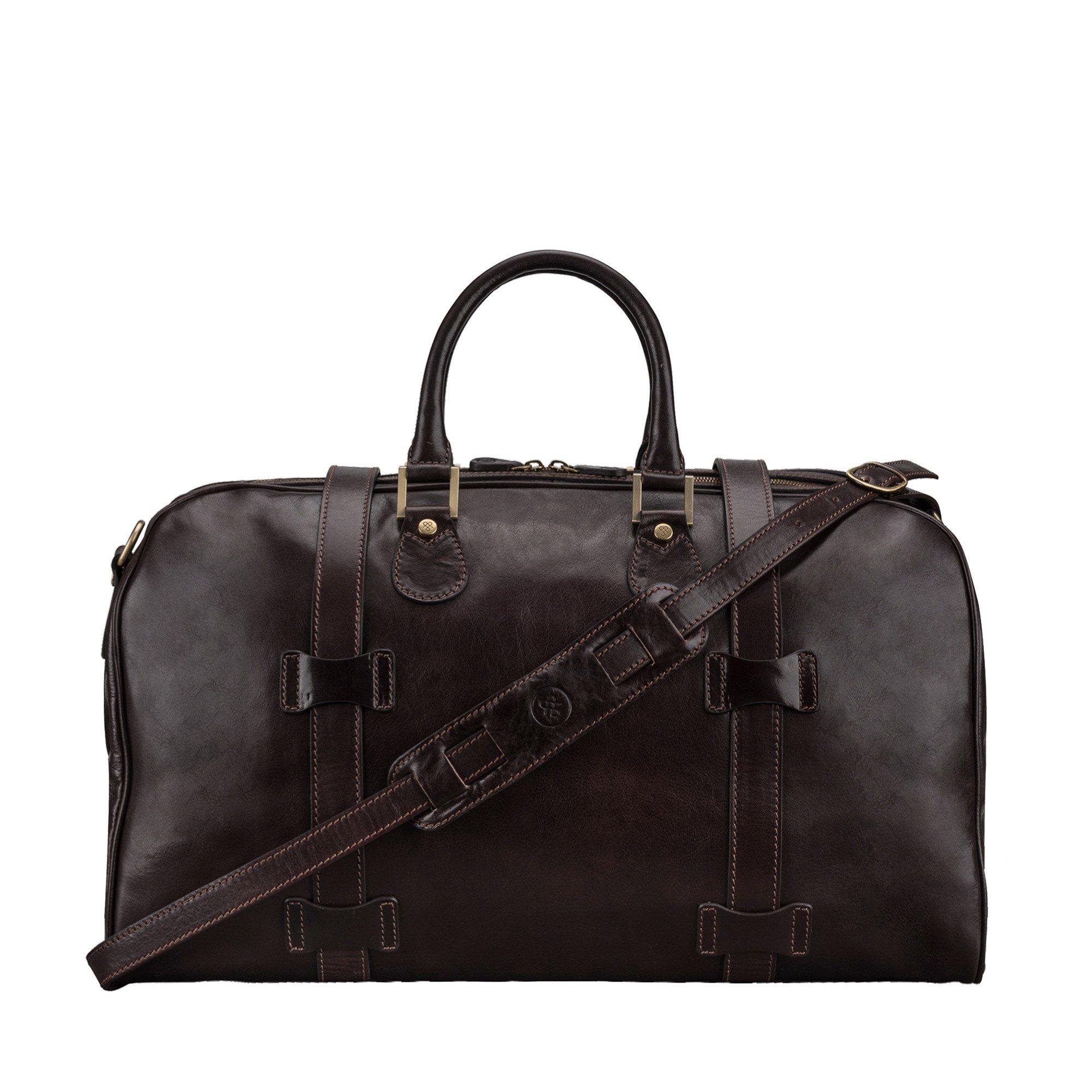 Maxwell Scott  FleroM - Leder Handgepäck Reisetasche 