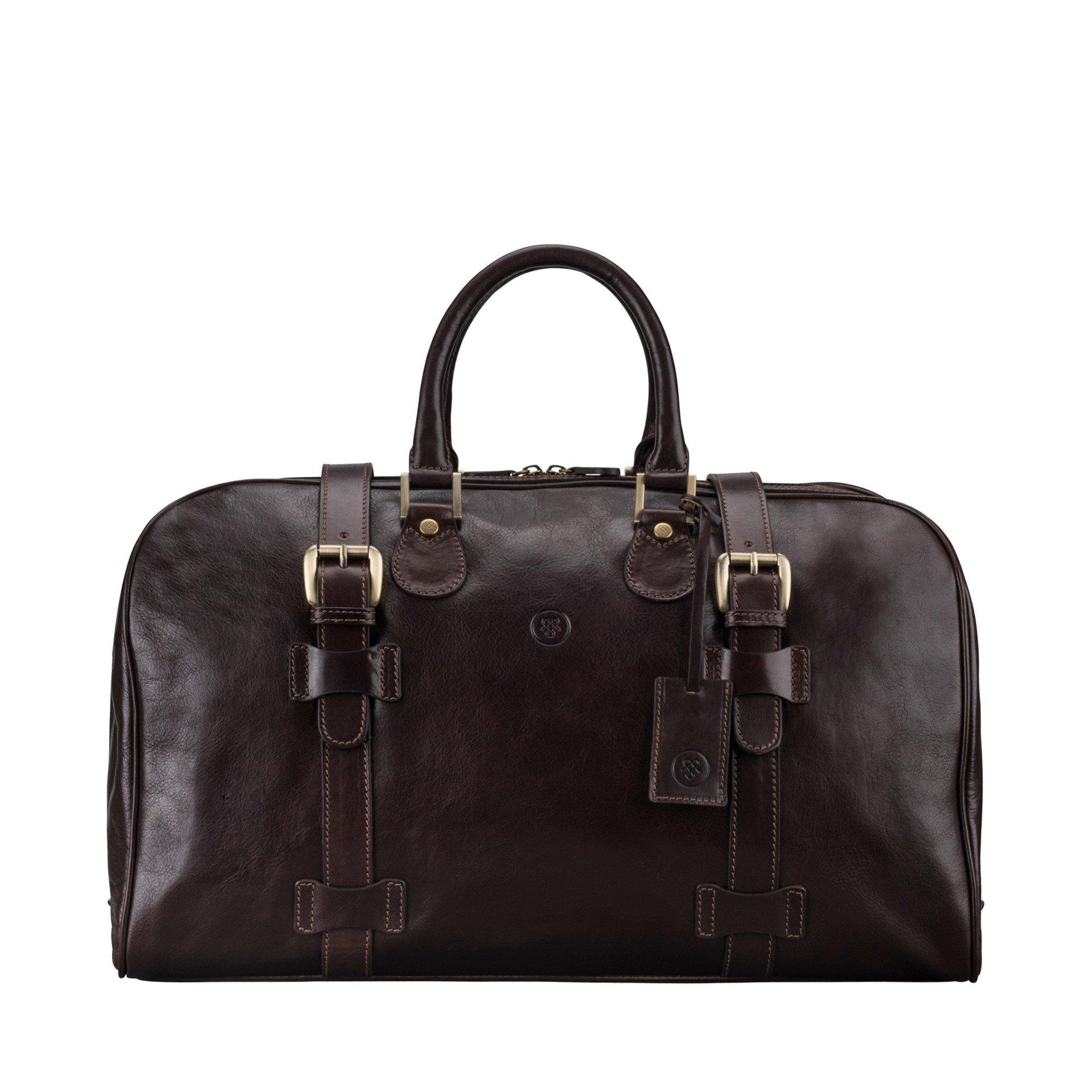 Maxwell Scott  FleroM - Leder Handgepäck Reisetasche 