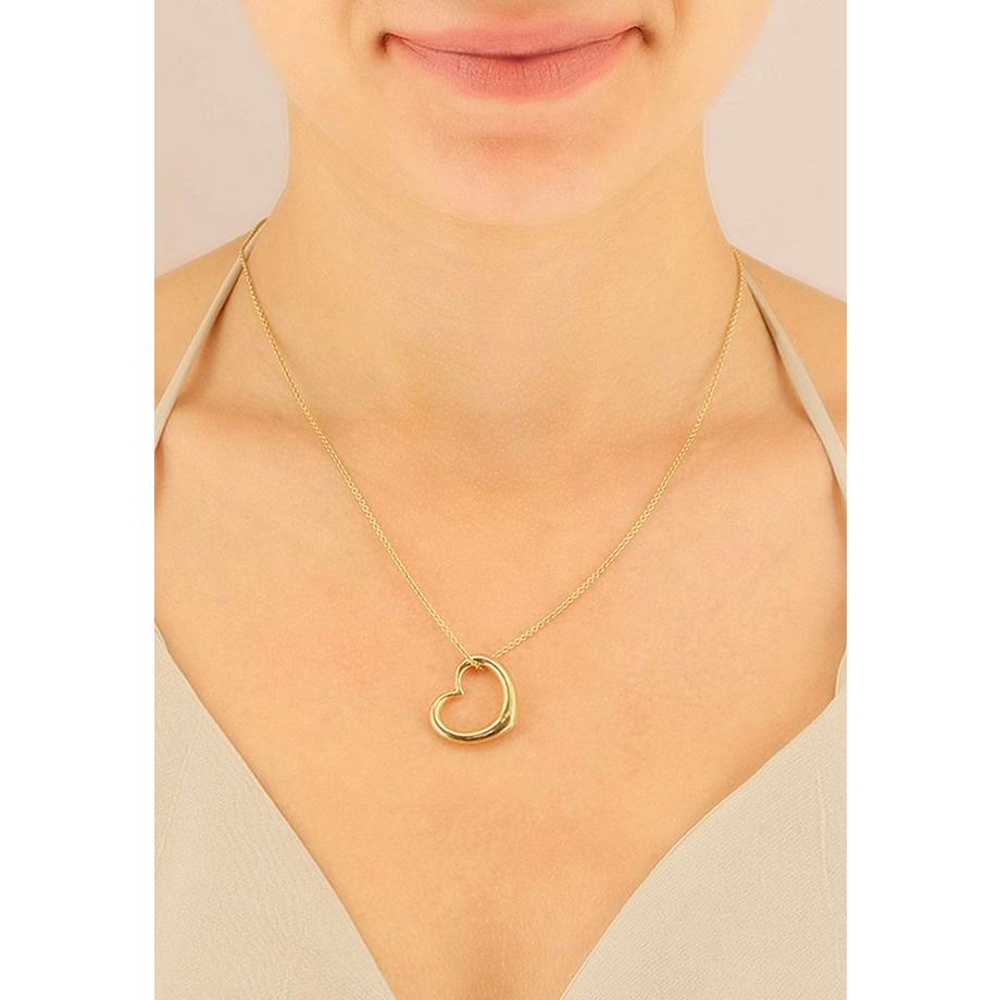 MUAU Schmuck  Anhänger swinging heart Gelbgold 750, 23 x20mm 