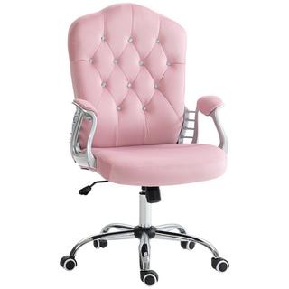 Northio Bürostuhl für Frauen, ergonomischer Schreibtischstuhl mit Wippfunktion, höhenverstellbar, Belastbarkeit 120 kg, Rosa  