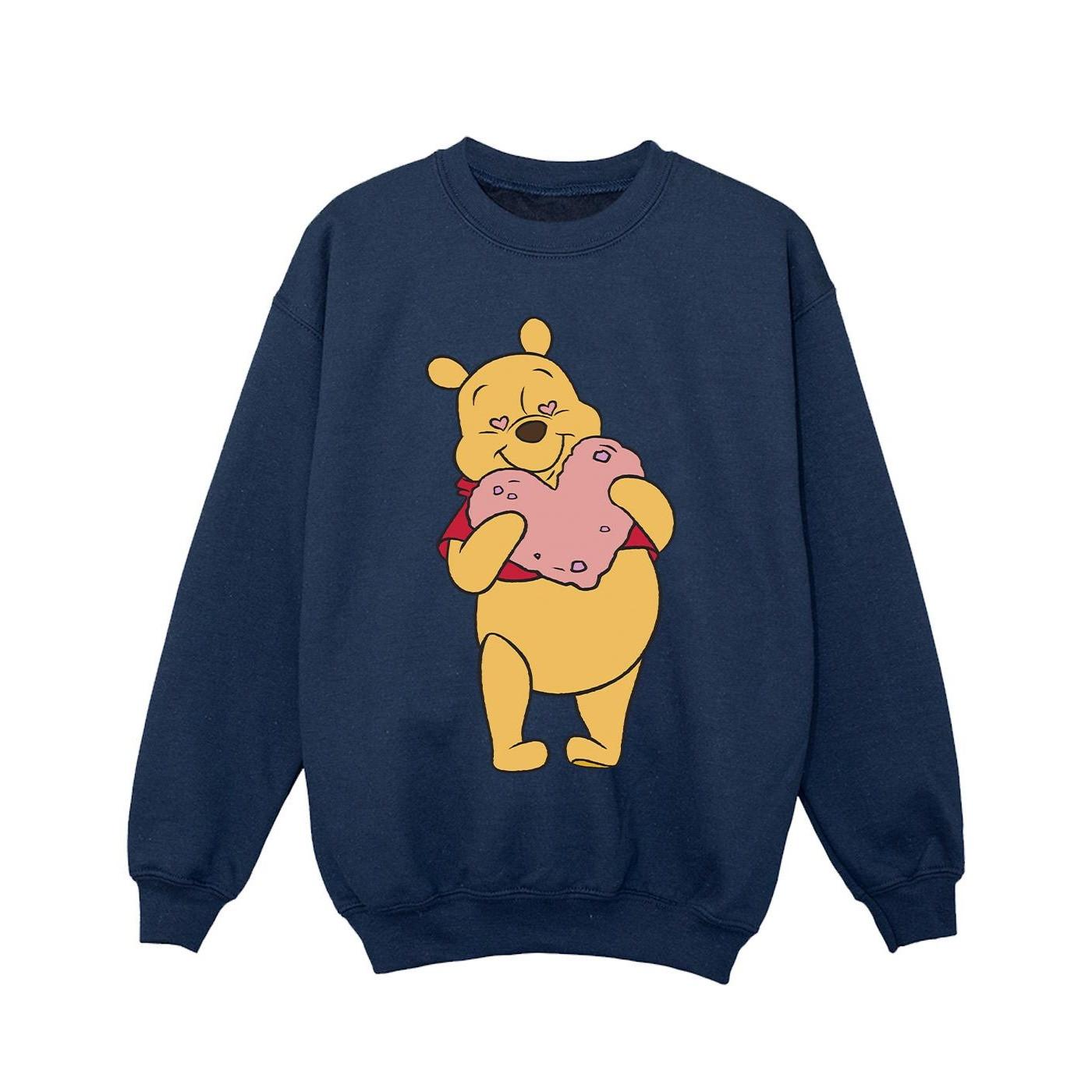 Image of Winnie The Pooh Heart Eyes Sweatshirt Unisex Marine 104