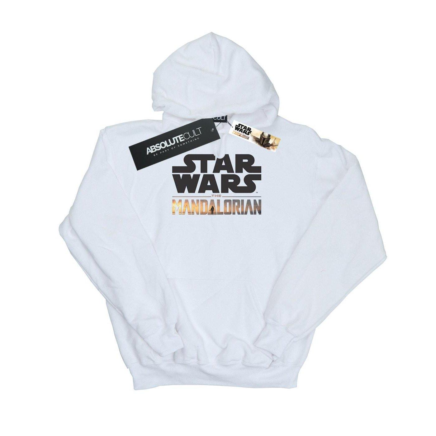 Image of The Mandalorian Logo Kapuzenpullover Jungen Weiss 152-158