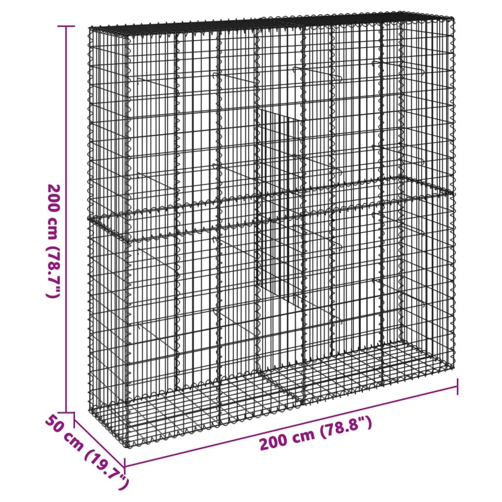 VidaXL Panier gabion fer  