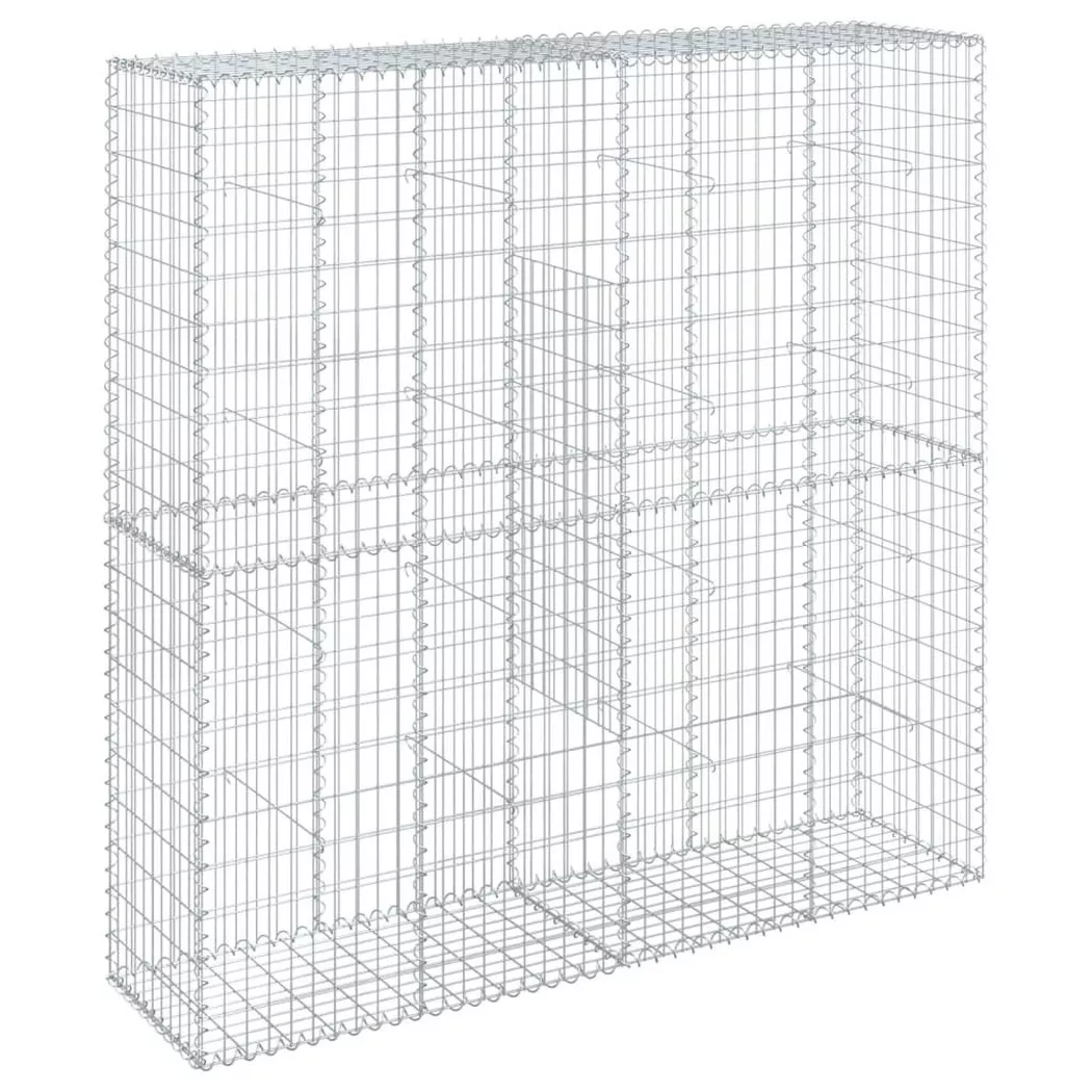 VidaXL - Panier gabion fer, One Size, Argent