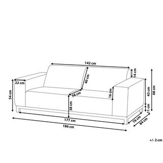 Beliani 3 Sitzer Sofa aus Polyester Modern ROVIGO  