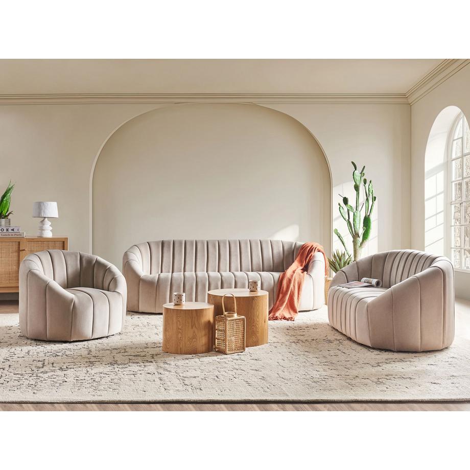 Beliani Wohnzimmer Set aus Samtstoff Retro MALUNG  