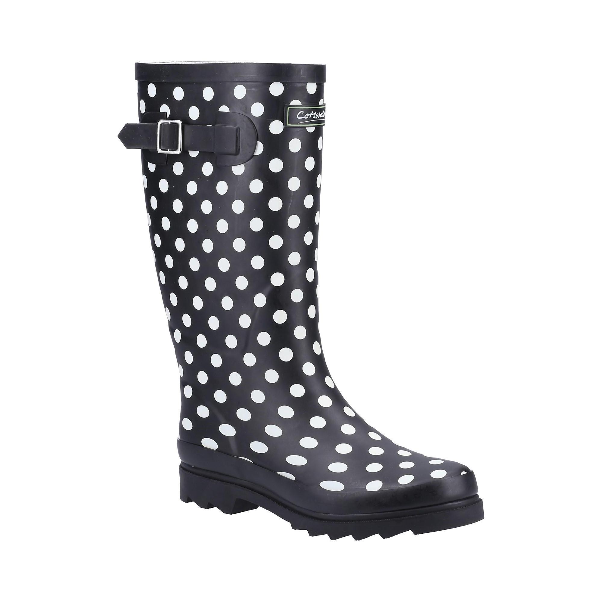 Image of Gummistiefel, Punktemuster Damen Schwarz 36