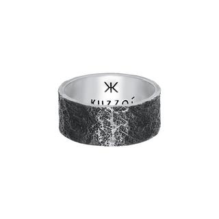 Kuzzoi  Bague Herren Bandring Organic Struktur 925 Silber 