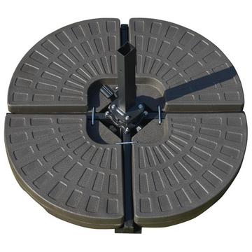 Portaombrelli, Riempibile Con 17 Kg Di Acqua/25 Kg Di Sabbia, Hdpe, Caffè, 100X100X10,5 Cm