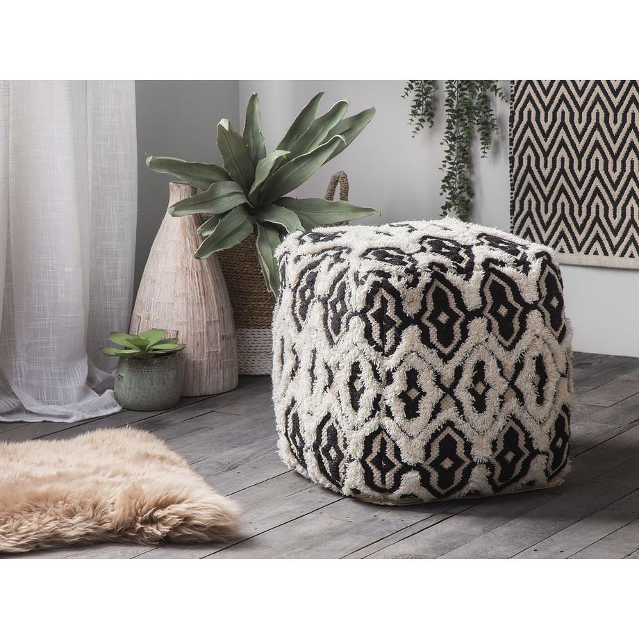 Beliani Pouf en Coton Boho ORAI  