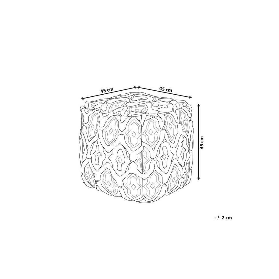 Beliani Pouf en Coton Boho ORAI  