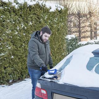 Pricenet Balai à neige 14,5 pouces avec grattoir à glace  