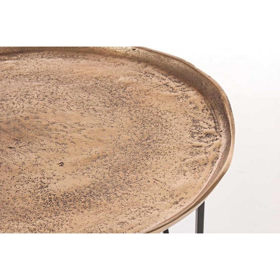 mutoni Table d&#039;appoint Amira ronde X73 (lot de 2)  