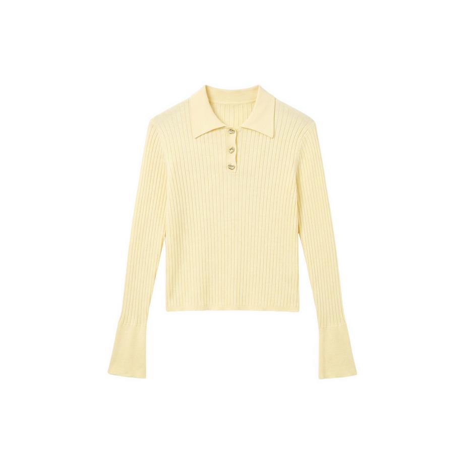 Roberta Rossi Pullover collo polo a coste  