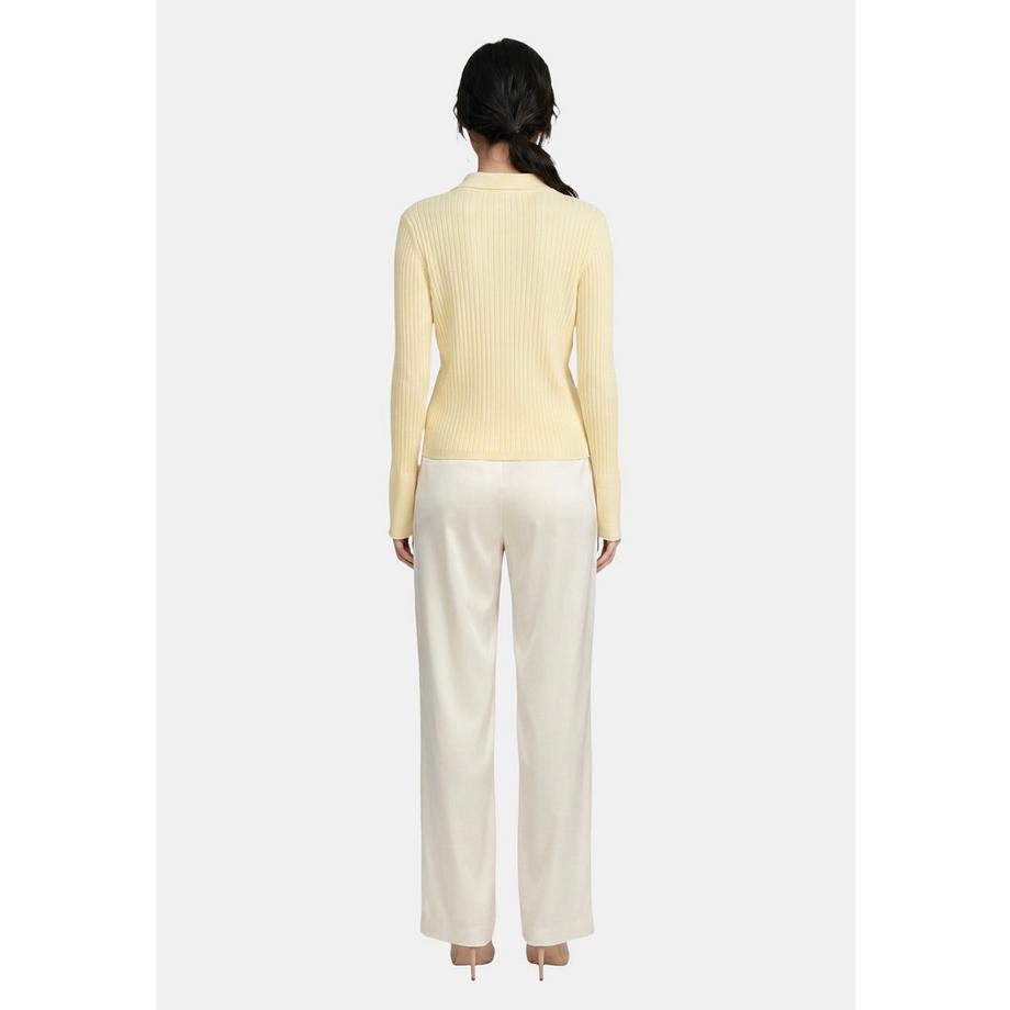Roberta Rossi Pullover collo polo a coste  