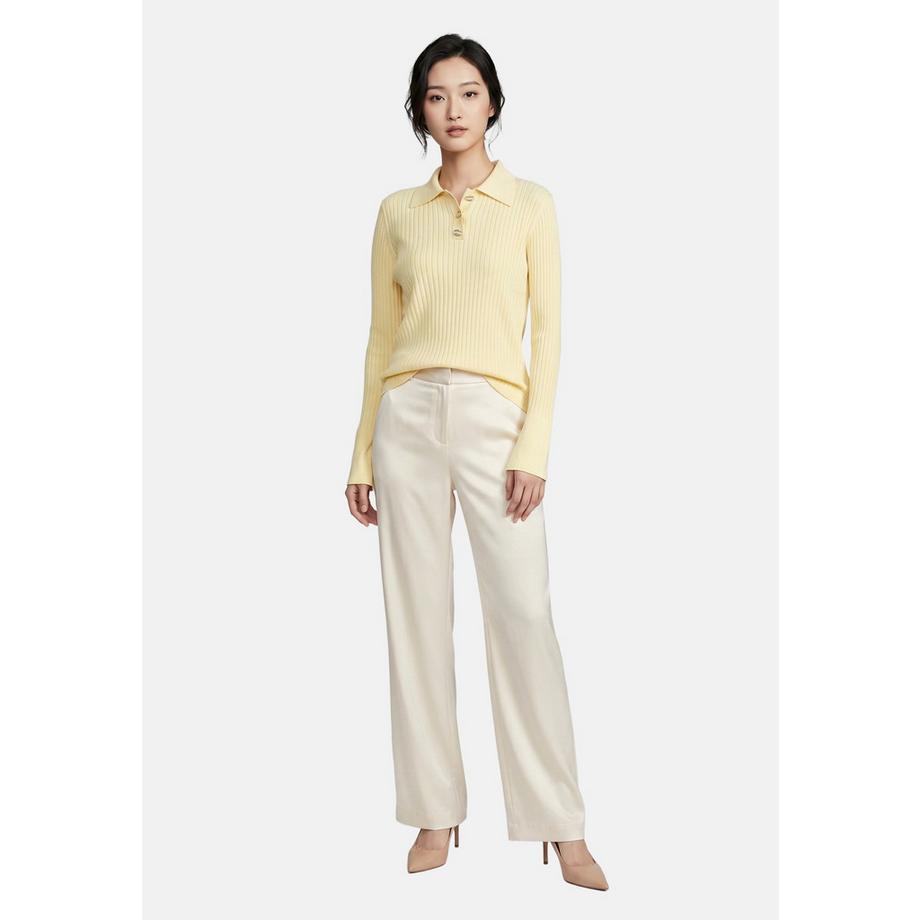 Roberta Rossi Pullover collo polo a coste  