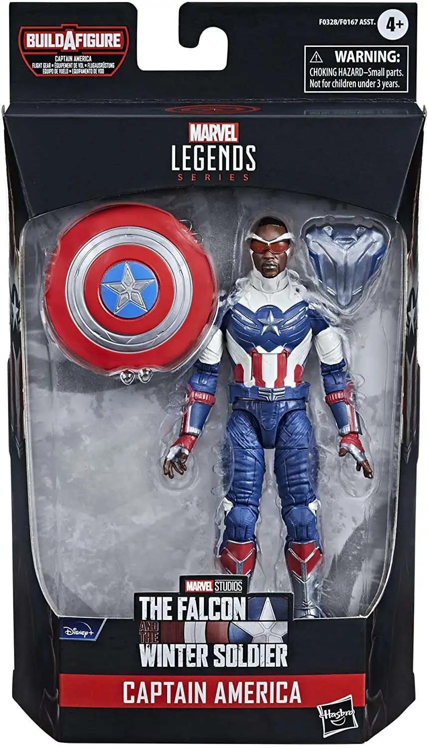 Hasbro  The Falcon and the Winter Soldier Marvel Legends Captain America Flight Gear Series Captain America Action Figure [Disney Plus] 