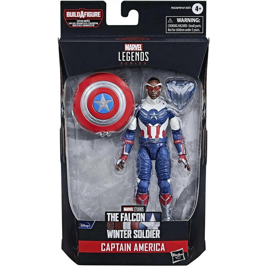 Hasbro  The Falcon and the Winter Soldier Marvel Legends Captain America Flight Gear Series Captain America Action Figure [Disney Plus] 