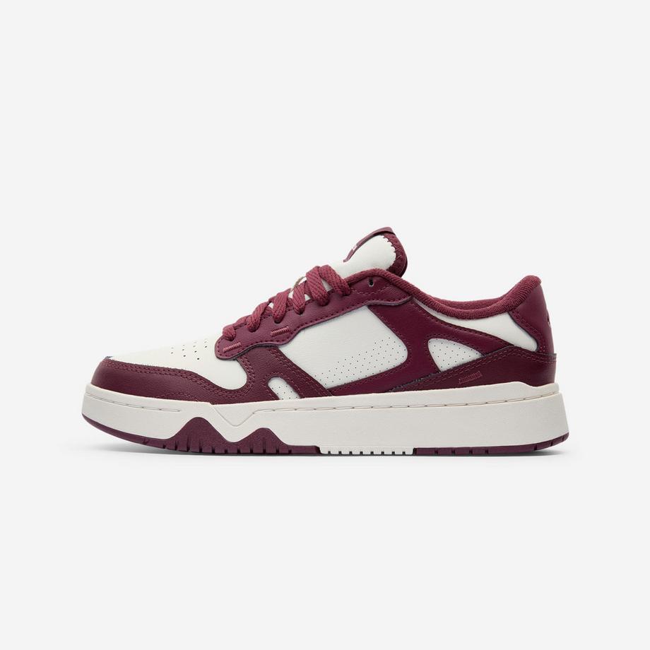 Lederturnschuhe CJ80  weiss und bordeaux