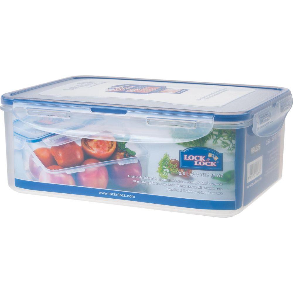 Lock&Lock  Lock & Lock HPL805 recipiente per cibo Rettangolare Scatola 0,18 L Blu, Trasparente 1 pz 