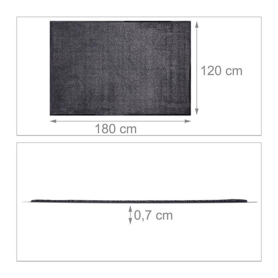 Northix Tapis de récupération de saleté gris  