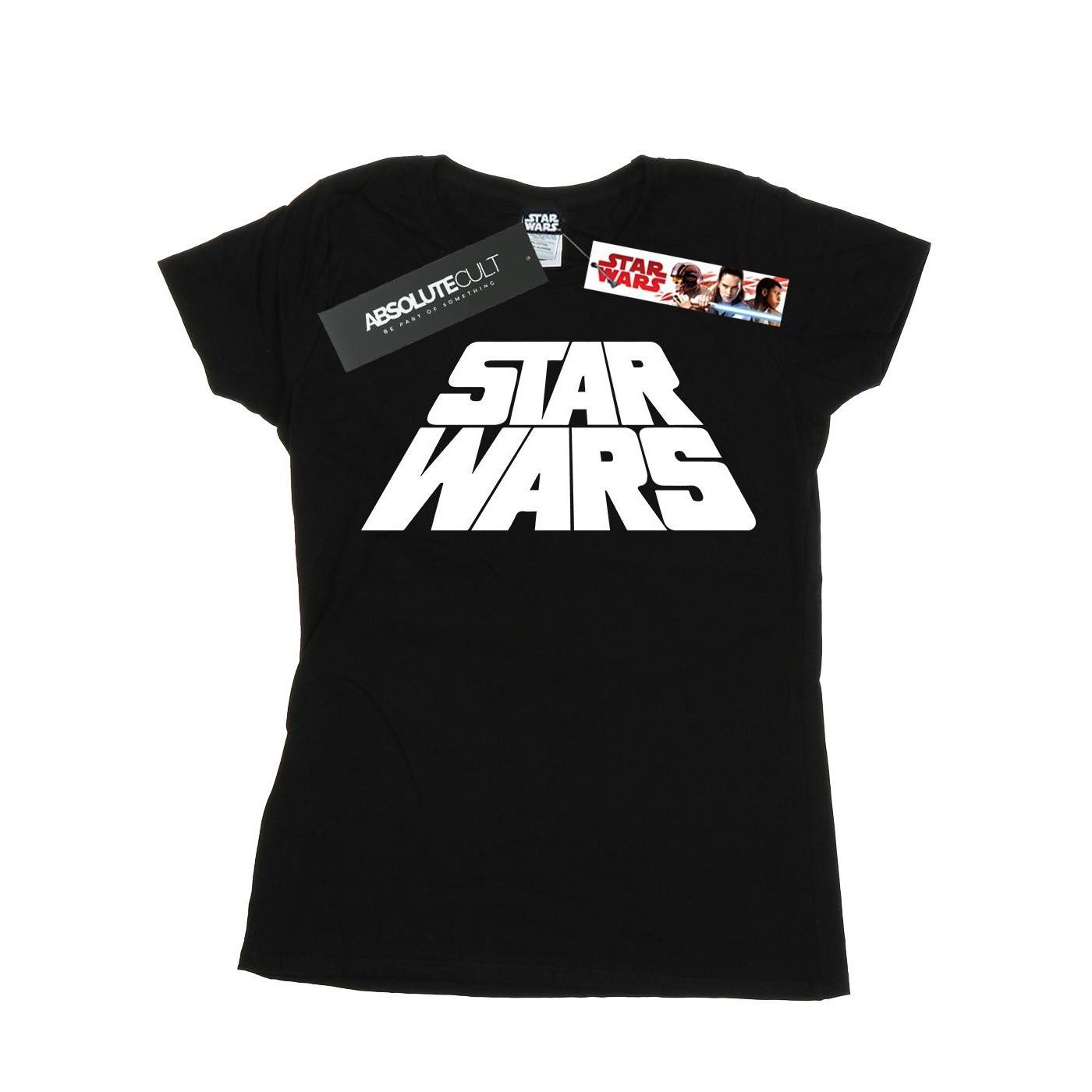 Image of Retro Logo Tshirt Damen Schwarz L
